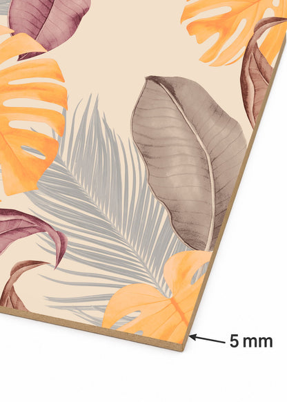 Set x2 Cuadros Decorativos Sin Marco - MDF 9mm Abstractos Dorado Boho Monstera Plantas - foto 5