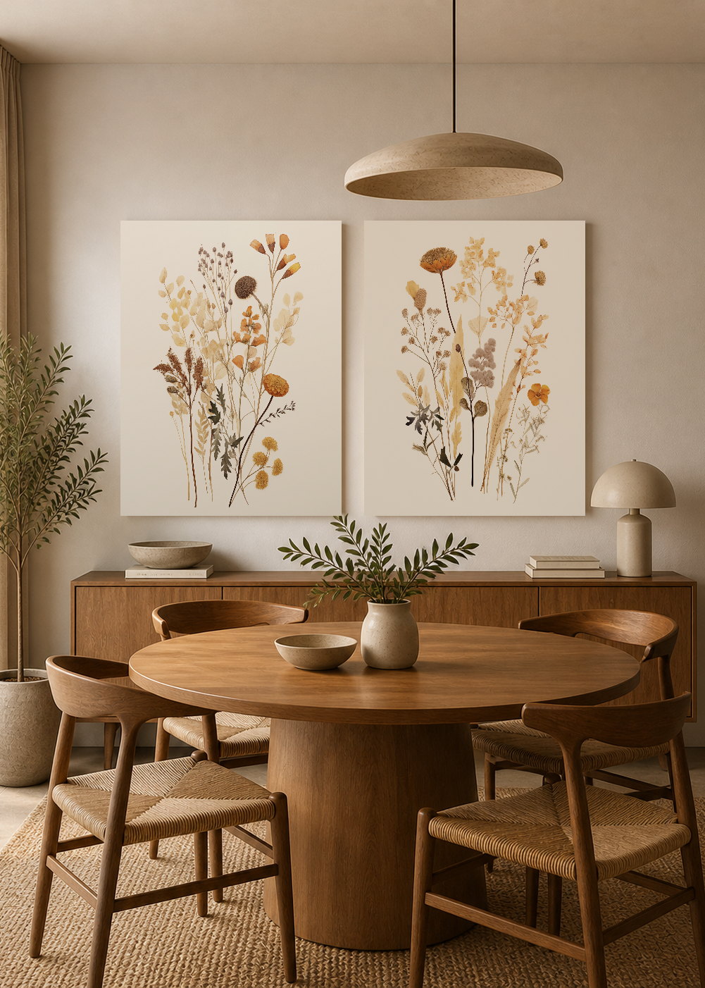 Set x2 Cuadros Decorativos Sin Marco - MDF 9mm Botánicos Plantas Botanic Vibes XXIX - foto 3