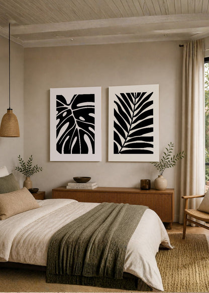Set x2 Cuadros Decorativos Sin Marco - MDF 9mm Botánicos Plantas Botanic Vibes XXVII - foto 1