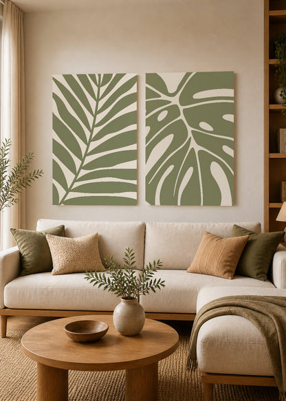 Set x2 Cuadros Decorativos Sin Marco - MDF 9mm Botánicos Plantas Botanic Vibes XXXIII - foto 2
