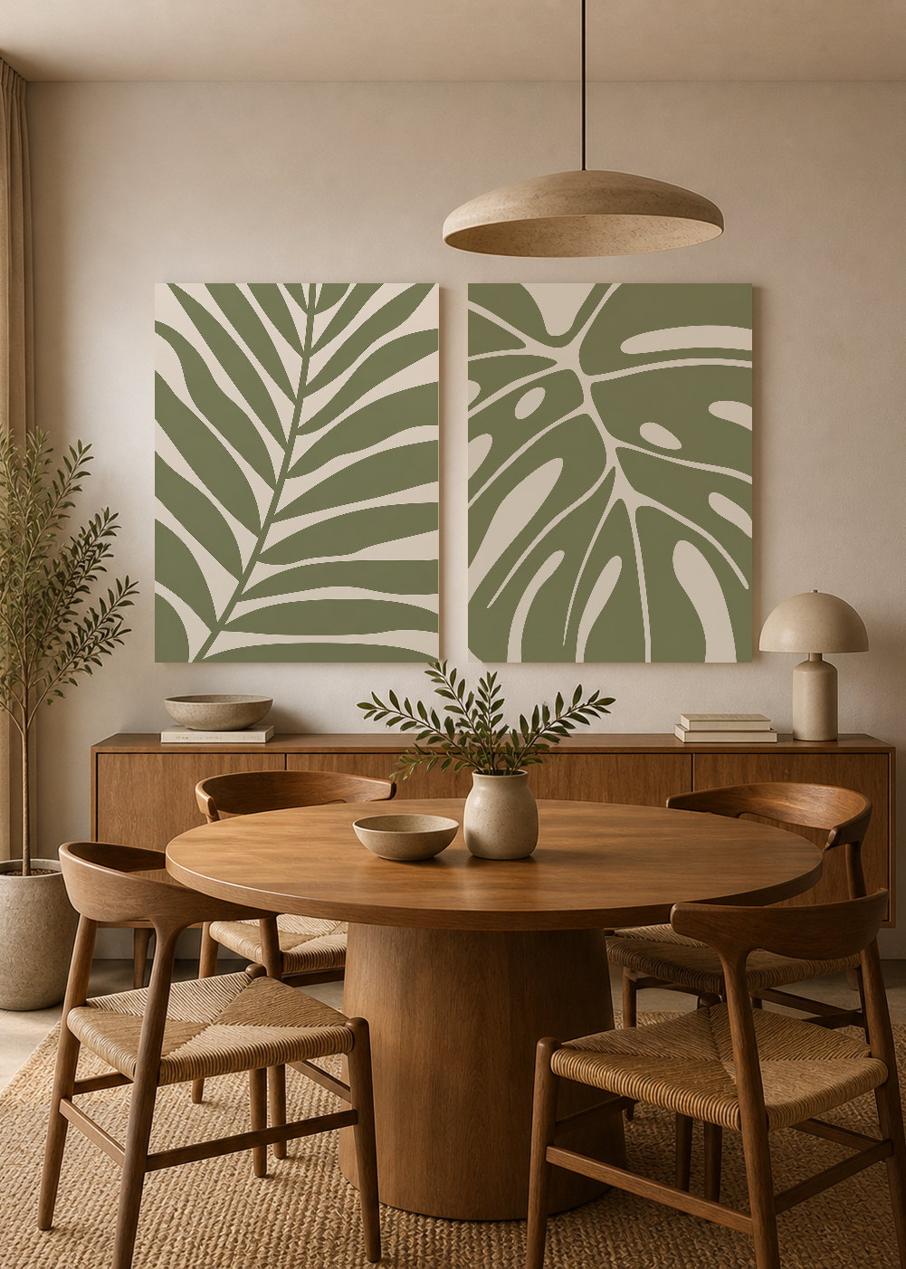 Set x2 Cuadros Decorativos Sin Marco - MDF 9mm Botánicos Plantas Botanic Vibes XXXIII - foto 3