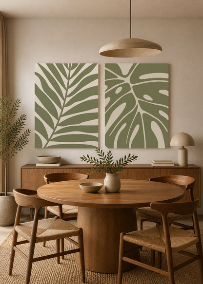 Set x2 Cuadros Decorativos Sin Marco - MDF 9mm Botánicos Plantas Botanic Vibes XXXIII - foto 3