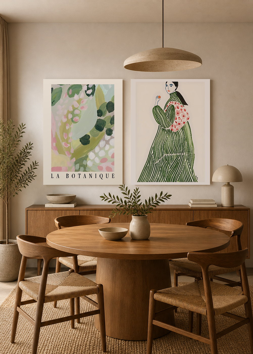Set x2 Cuadros Decorativos Sin Marco - MDF 9mm Botánicos Plantas Botanic Vibes XXXII - foto 3