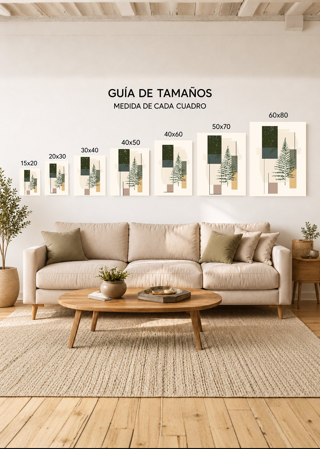 Set x2 Cuadros Decorativos Sin Marco - MDF 9mm Botánicos Plantas Botanic Vibes XXXI - foto 4
