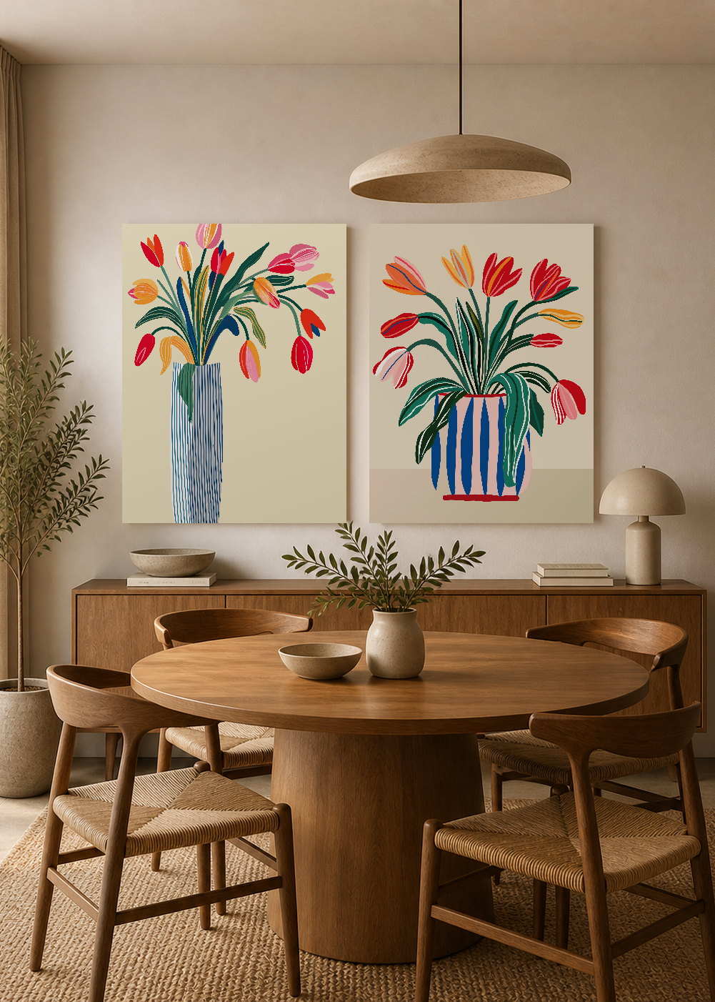 Set x2 Cuadros Decorativos Sin Marco - MDF 9mm Botánicos Plantas Botanic Vibes XXX - foto 3