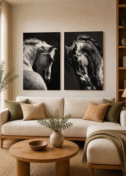 Set x2 Cuadros Decorativos Sin Marco - MDF 9mm Caballos Amantes de los Caballos XXIV - foto 2