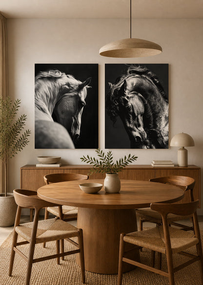 Set x2 Cuadros Decorativos Sin Marco - MDF 9mm Caballos Amantes de los Caballos XXIV - foto 3