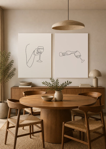 Set x2 Cuadros Decorativos Sin Marco - MDF 9mm Vinos - foto 3