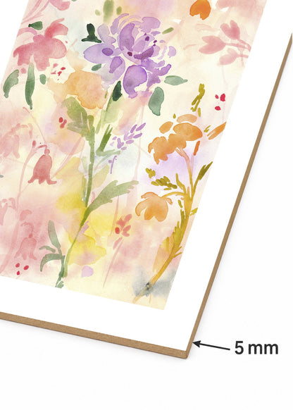 Set x2 Cuadros Decorativos Sin Marco - MDF 9mm Diseños Botánico Floral Acuarela - foto 5
