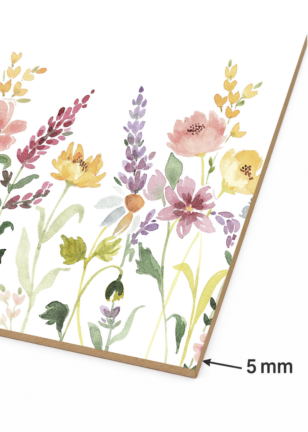 Set x2 Cuadros Decorativos Sin Marco - MDF 9mm Diseños Botánico Flores Silvestres - foto 5