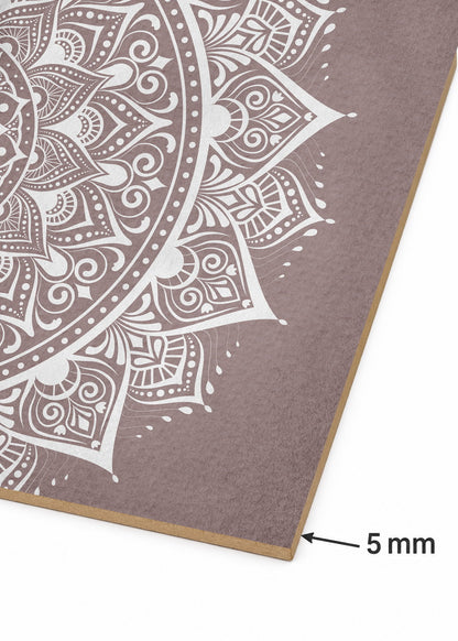 Set x2 Cuadros Decorativos Sin Marco - MDF 9mm Mandala Gris y Blanco - foto 5