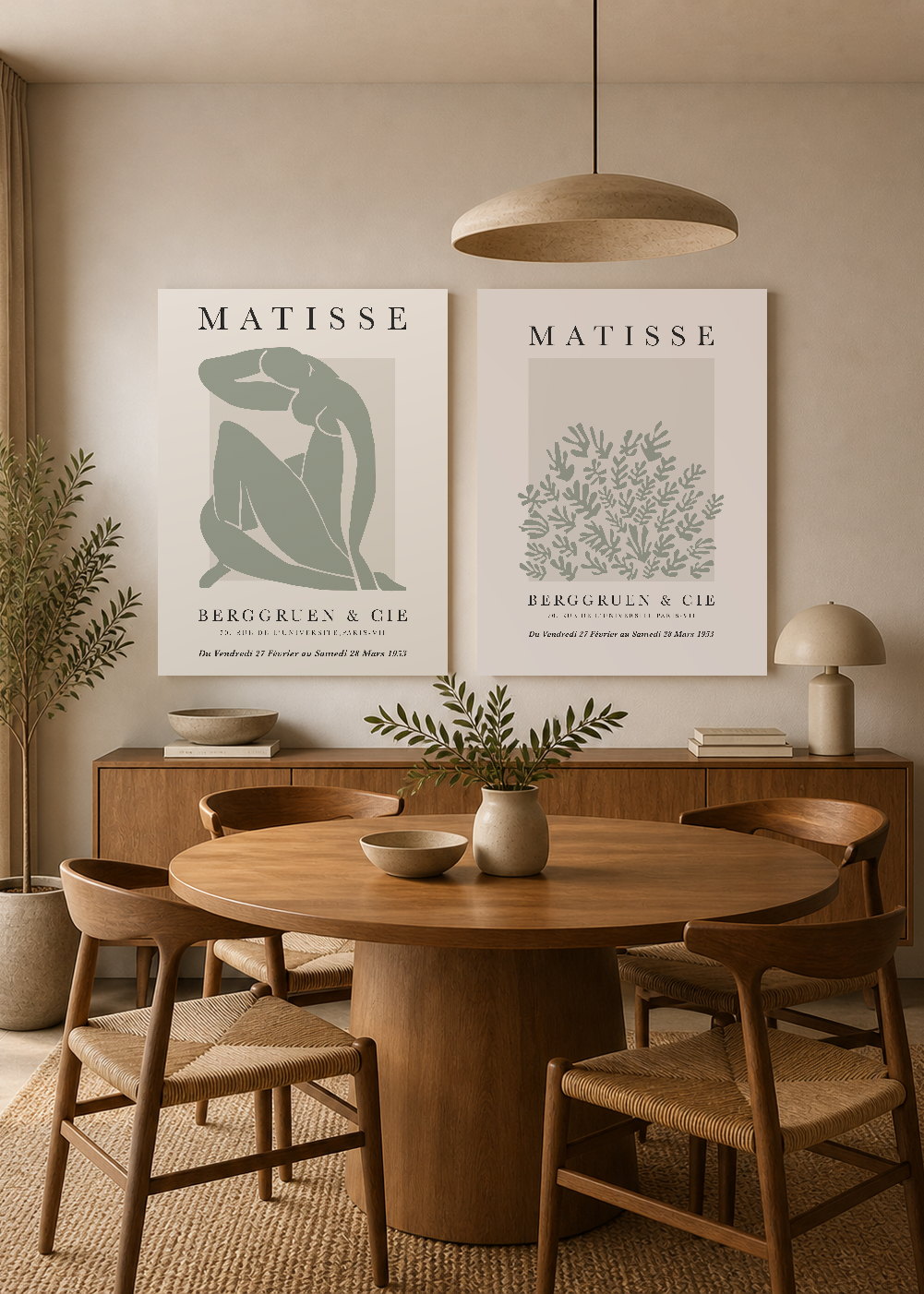 Set x2 Cuadros Decorativos Sin Marco - MDF 9mm Matisse Nature - foto 3