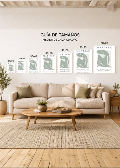 Set x2 Cuadros Decorativos Sin Marco - MDF 9mm Matisse Nature - foto 4