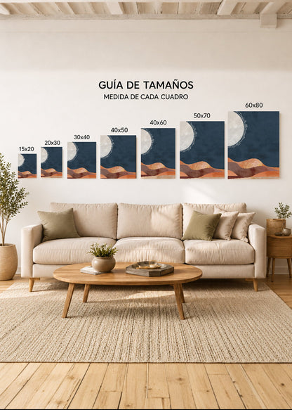 Set x2 Cuadros Decorativos Sin Marco - MDF 9mm Sol y Luna - foto 4