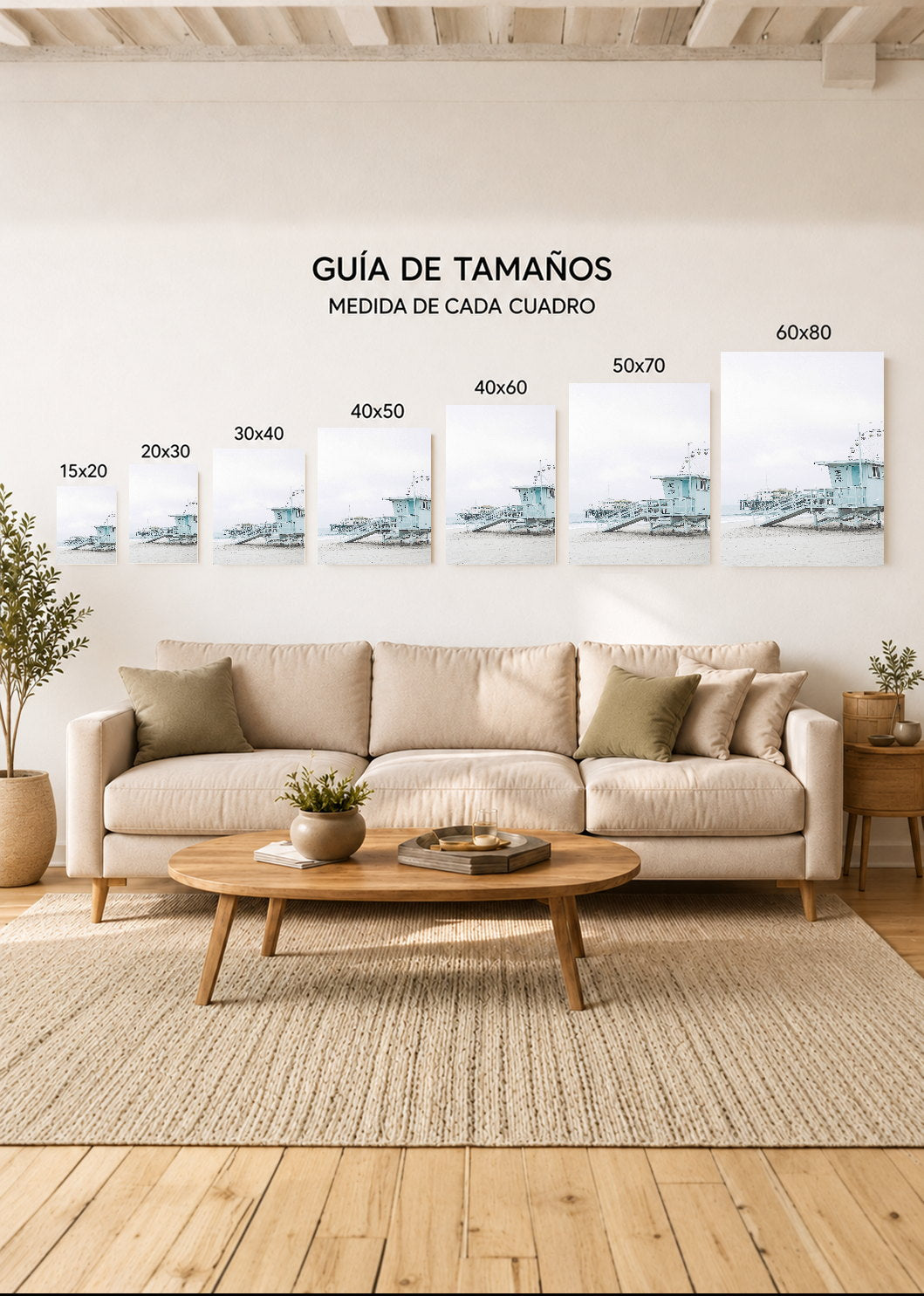 Set x2 Cuadros Decorativos Sin Marco - MDF 9mm Palmera Salvavidas - foto 4
