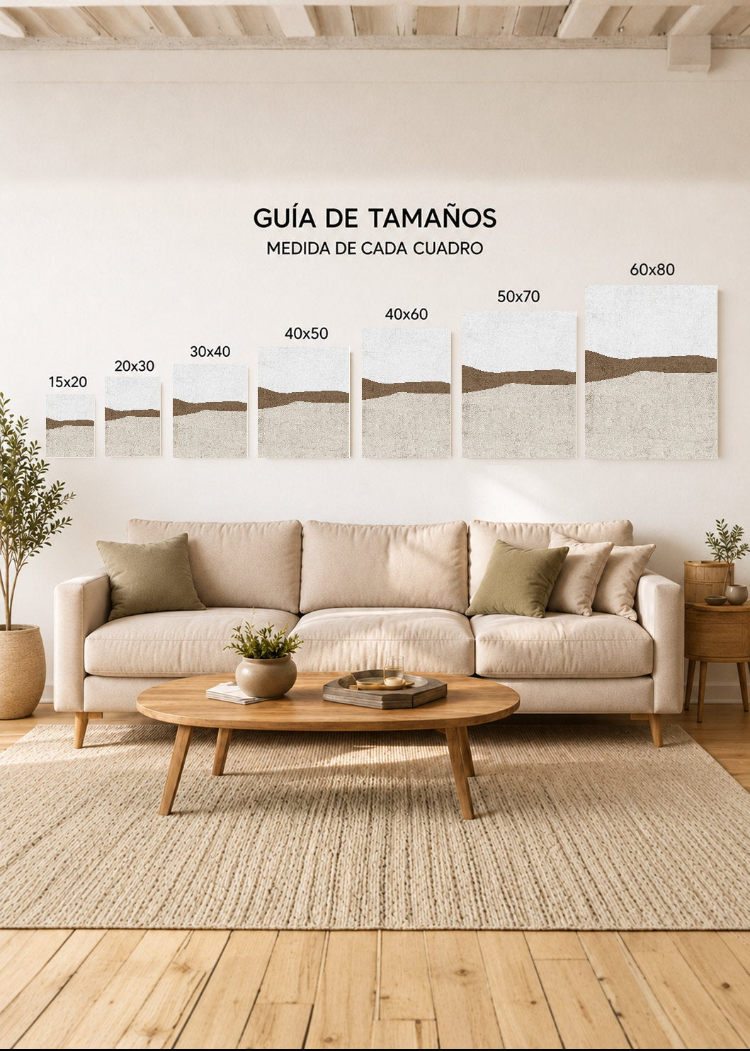 Set x3 Cuadros Decorativos Sin Marco - MDF 9mm Abstract XI - foto 4