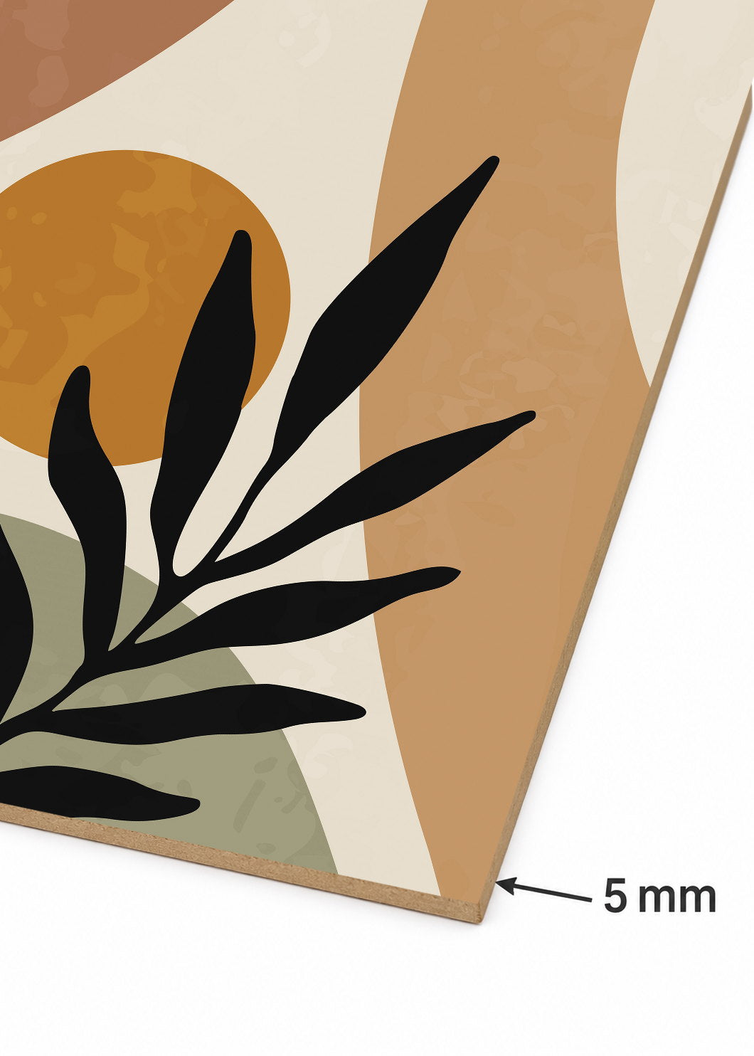 Set x3 Cuadros Decorativos Sin Marco - MDF 9mm Abstractos Boho Plantas - foto 5