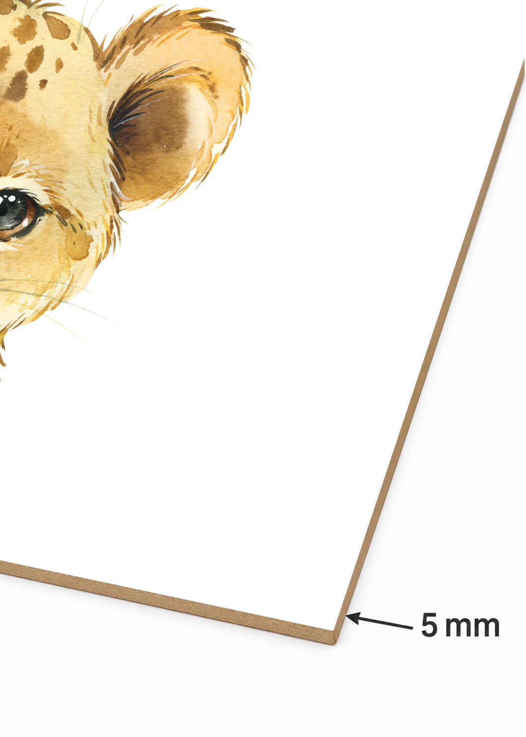 Set x3 Cuadros Decorativos Sin Marco - MDF 9mm Animalitos León Jirafa Elefante - foto 5