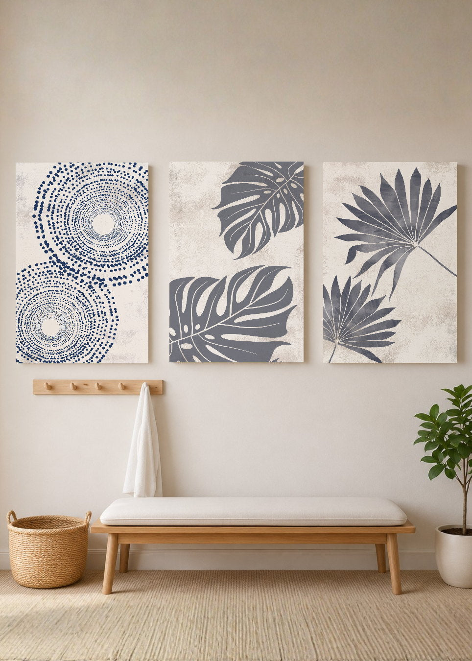 Set x3 Cuadros Decorativos Sin Marco - MDF 9mm Botánicos Plantas Botanic Vibes VI - foto 3