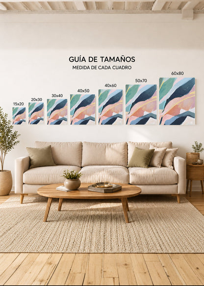 Set x3 Cuadros Decorativos Sin Marco - MDF 9mm Botánicos Plantas Botanic Vibes X - foto 4