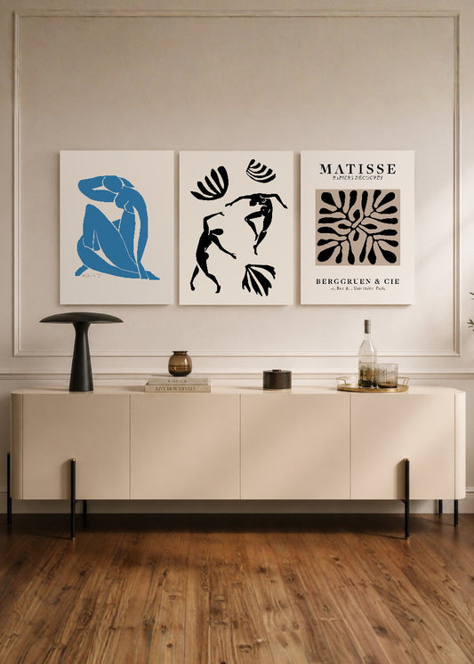 Set x3 Cuadros Decorativos Sin Marco - MDF 9mm Matisse - foto 1
