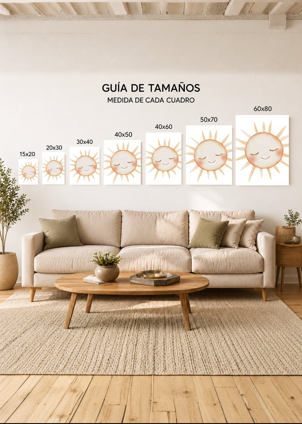 Set x3 Cuadros Decorativos Sin Marco - MDF 9mm Infantiles Wonderland XIV - foto 4
