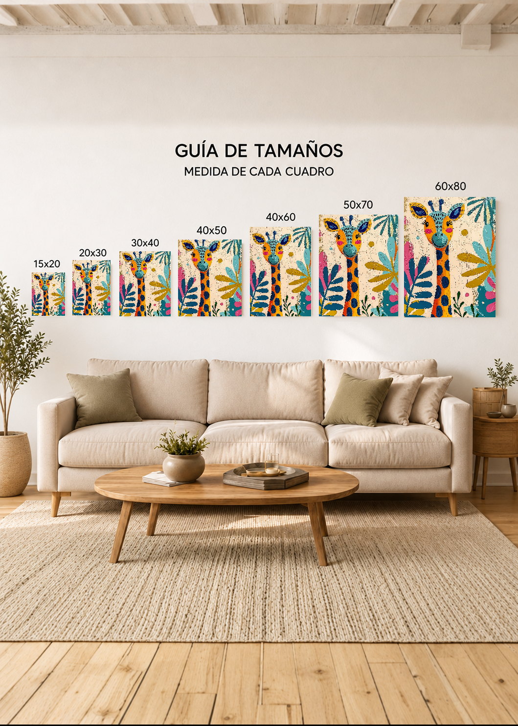 Set x3 Cuadros Decorativos Sin Marco - MDF 9mm Infantiles Wonderland XX - foto 4