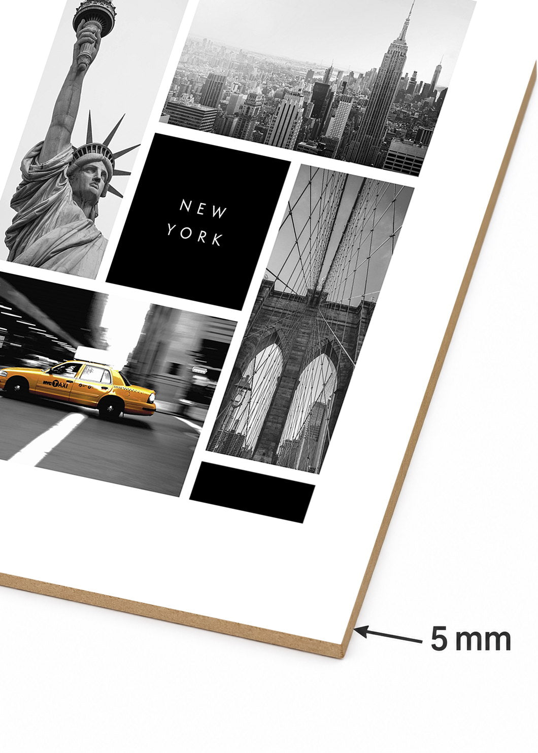 Set x3 Cuadros Decorativos Sin Marco - MDF 9mm Maps New York London y Paris - foto 5