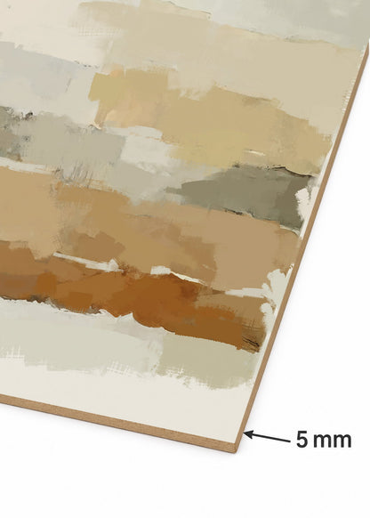 Set x3 Cuadros Decorativos Sin Marco - MDF 9mm Abstractos Marrón - foto 5