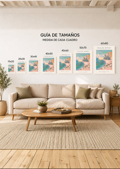Set x3 Cuadros Decorativos Sin Marco - MDF 9mm Abstractos Monet - foto 4