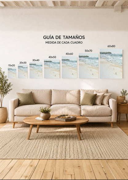 Set x3 Cuadros Decorativos Sin Marco - MDF 9mm Surf Playa Tabla Olas y Arena XVIII - foto 4