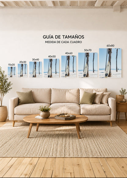 Set x3 Cuadros Decorativos Sin Marco - MDF 9mm Tropical Paisaje - foto 4