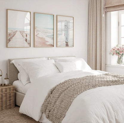 Set x3 Cuadros PLAYA, OLAS, SURF, MAR - Tree House Deco