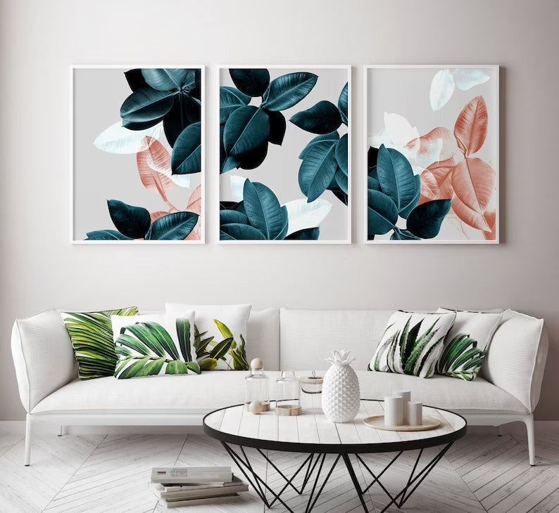 Set x3 Cuadros Abstractos, Plantas