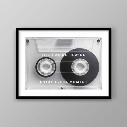 Cuadro Decorativo Música, Cassette, Frases
