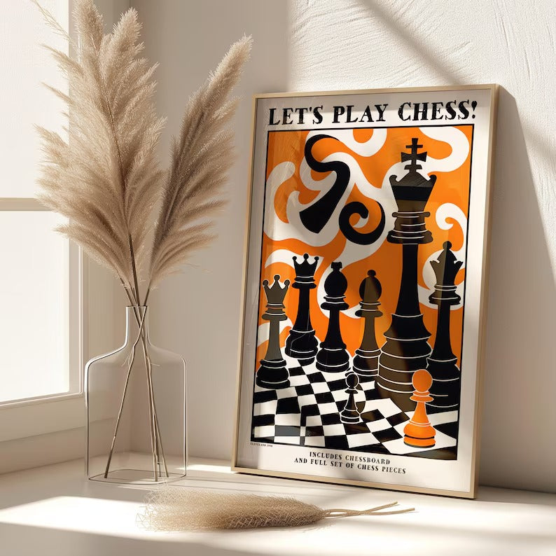 Cuadro Decorativo Póster Ajedrez