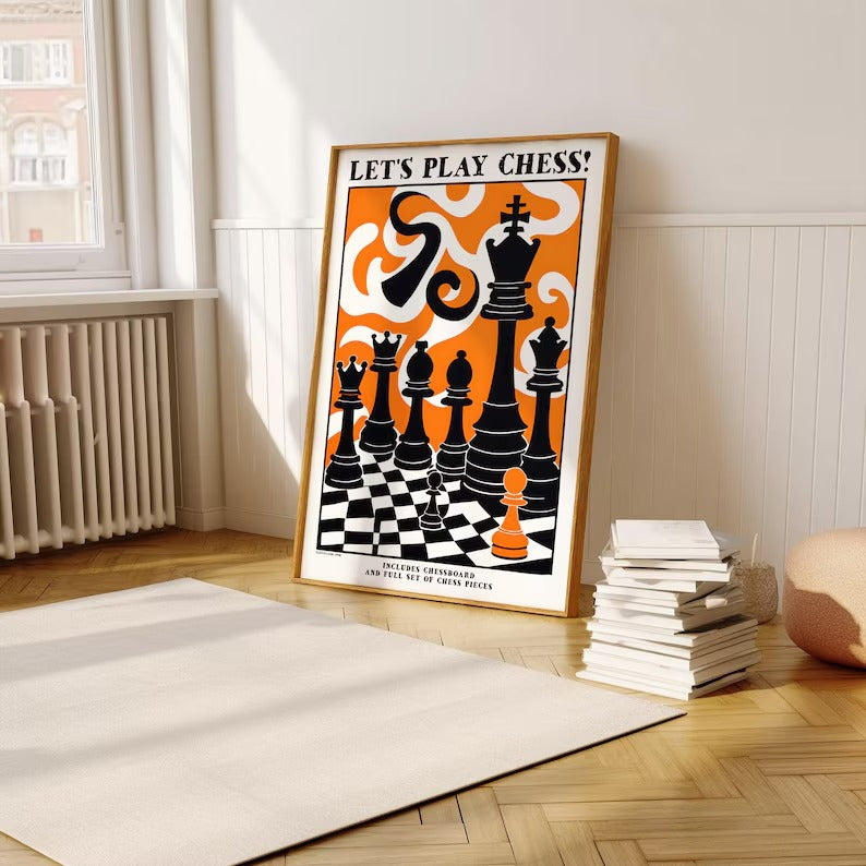 Cuadro Decorativo Póster Ajedrez