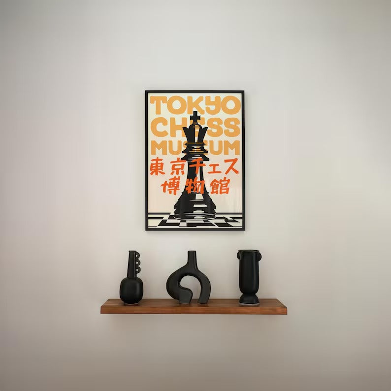 Cuadro Decorativo Póster Ajedrez Tokyo