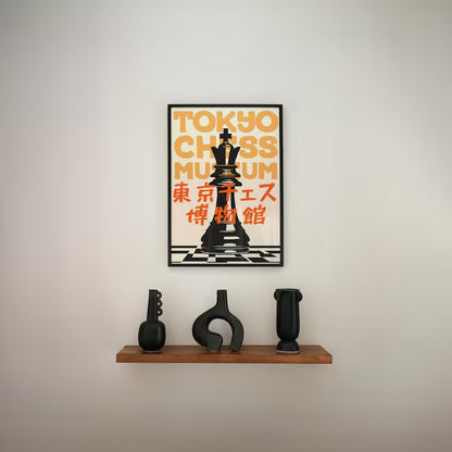 Cuadro Decorativo Póster Ajedrez Tokyo