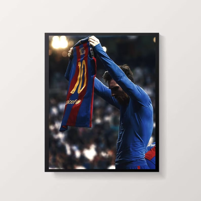 Cuadro Decorativo Póster Messi, Barcelona