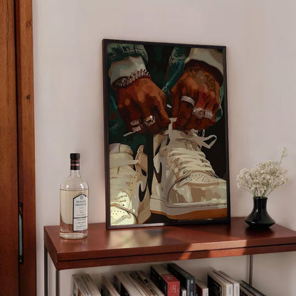 Cuadro Decorativo Championes, Zapatillas Hypebeast, Moda Hypster
