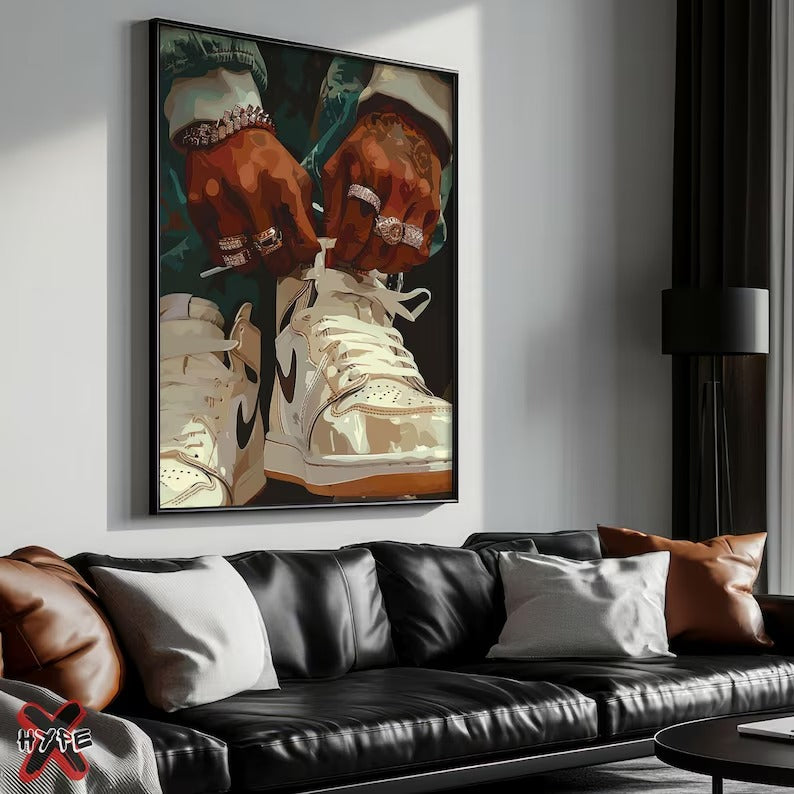 Cuadro Decorativo Championes, Zapatillas Hypebeast, Moda Hypster