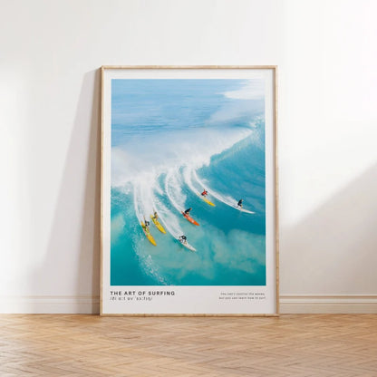Cuadro Decorativo Marco Natural Surf, Póster, Playa