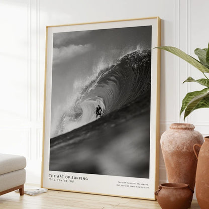 Cuadro Decorativo Marco Natural Surf, Póster, Playa