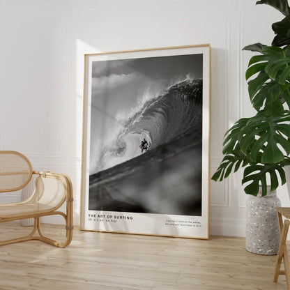 Cuadro Decorativo Marco Natural Surf, Póster, Playa