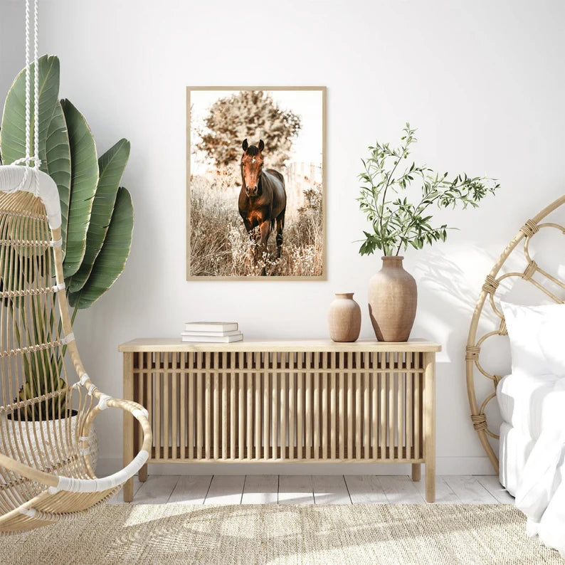 Cuadro Decorativo Animales, Marco Natural Amantes de los caballos