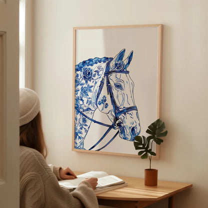 Cuadro Decorativo Animales, Marco Natural Amantes de los caballos