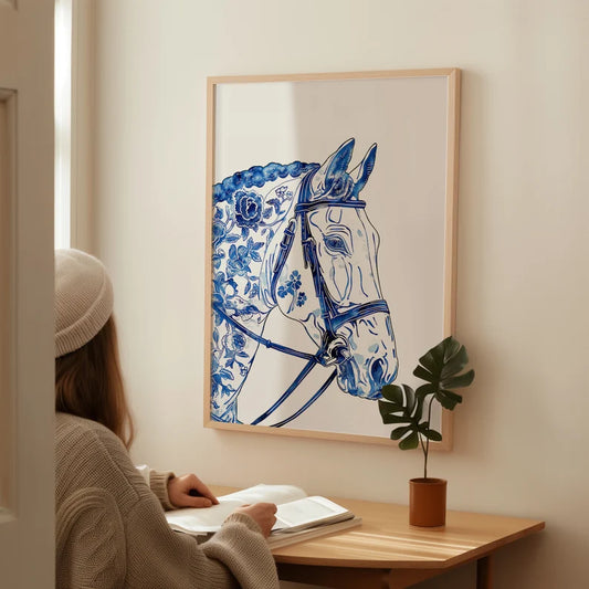 Cuadro Decorativo Animales, Marco Natural Amantes de los caballos