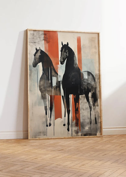 Cuadro Decorativo Animales, Marco Natural Amantes de los caballos