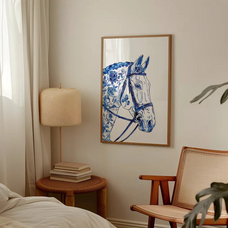 Cuadro Decorativo Animales, Marco Natural Amantes de los caballos
